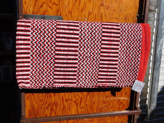 AMH Blanket Red/Black/White Acrylic