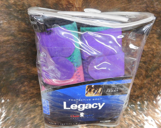 Classic Equine Legacy Front Boots pink/teal/purple (Large)