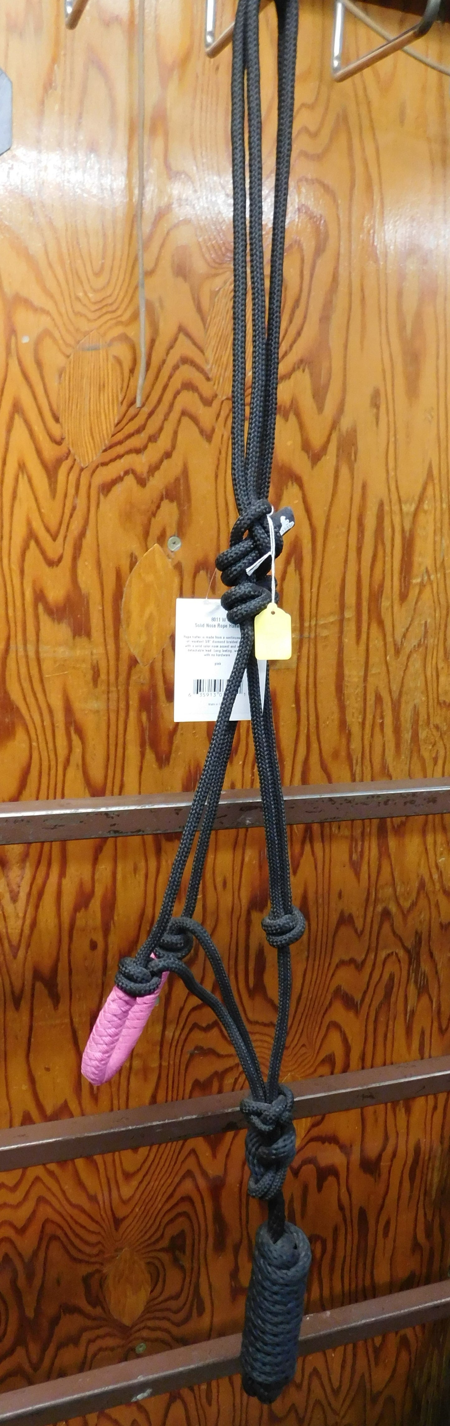 Mustang Solid Nose Rope Halter 8' Lead