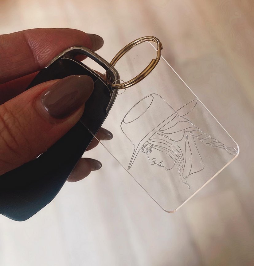 Cowgirl Silhouette Keychain